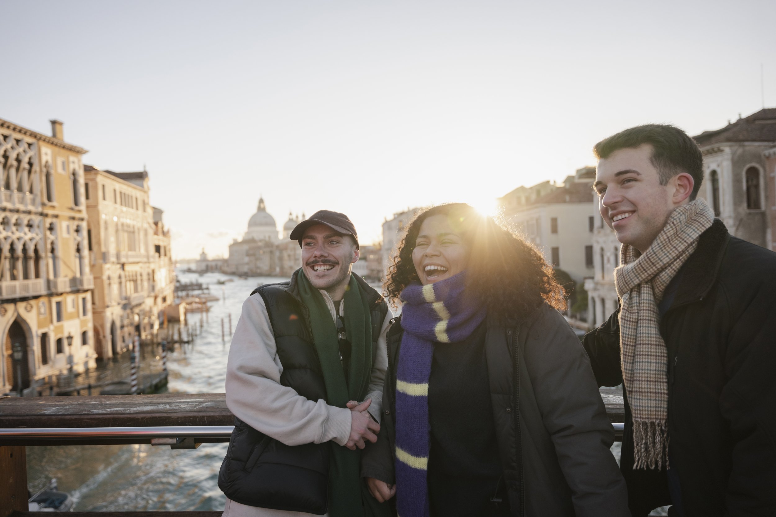 contiki friends venice canal bridge travel commercial photographer london