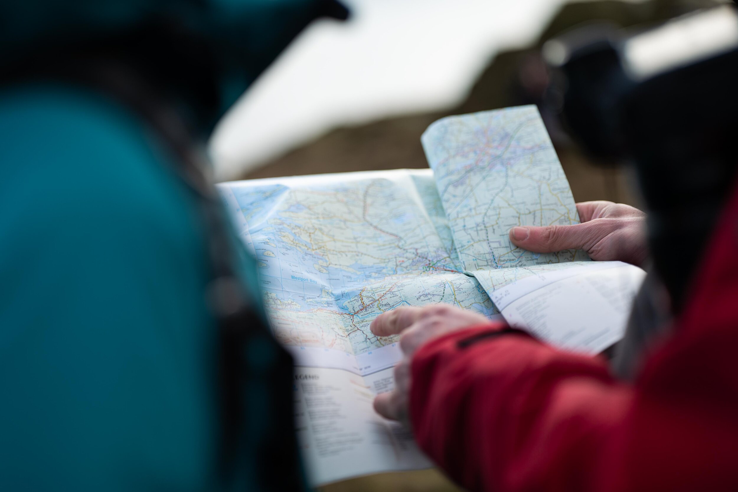 hikers ordnance survey map navigation lifestyle photographer london