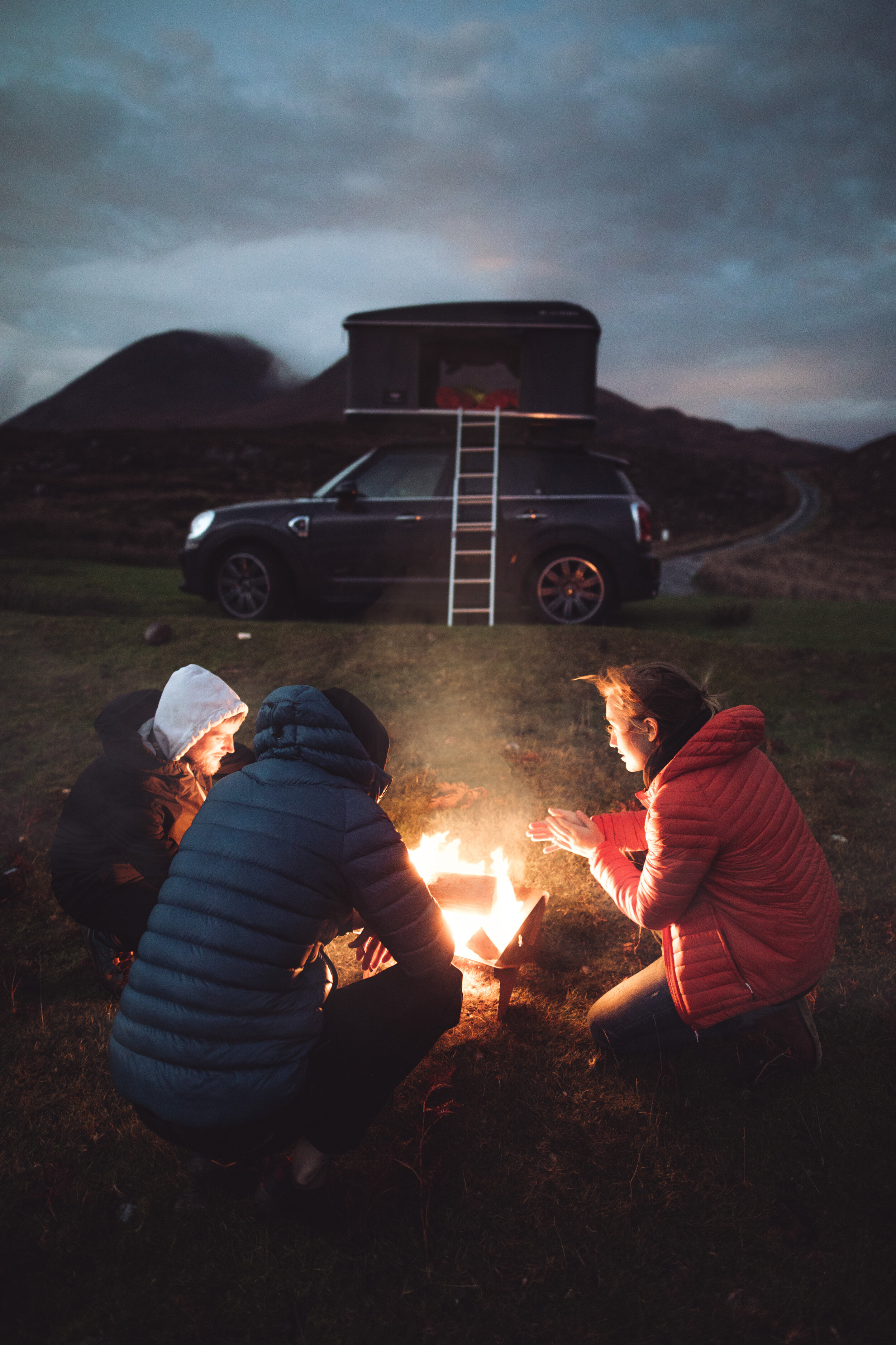 mini car isle of skye mountain road automotive lifestyle photographer london