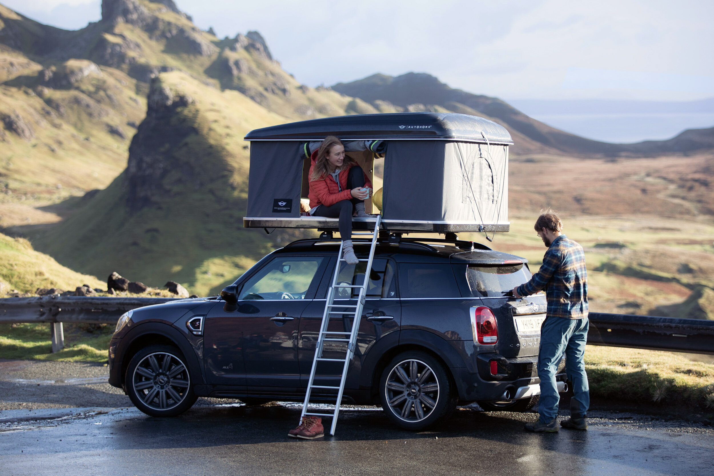 mini countryman rooftop tent scotland highlands automotive commercial photographer london