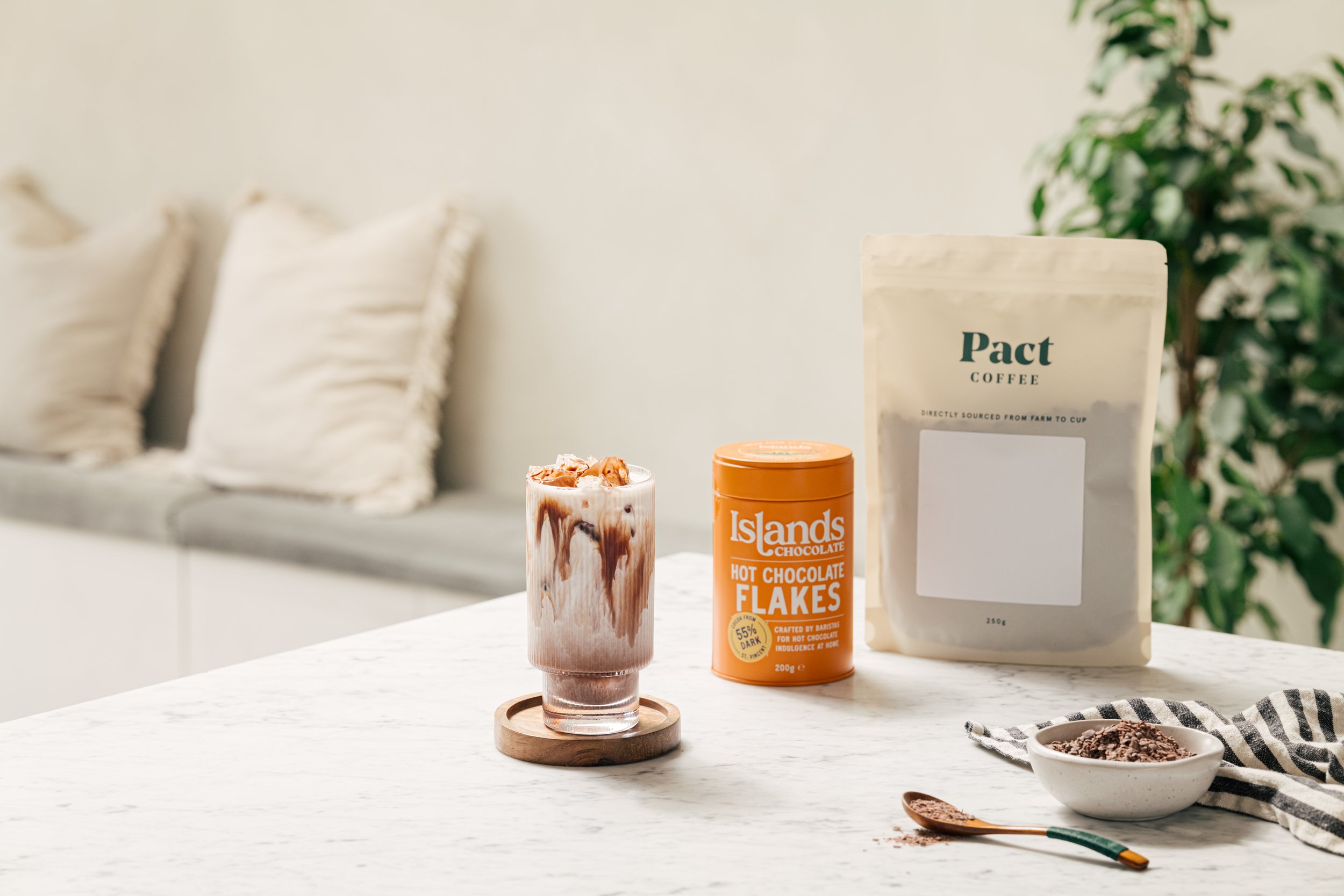 Pact Coffee cold brew product photography London