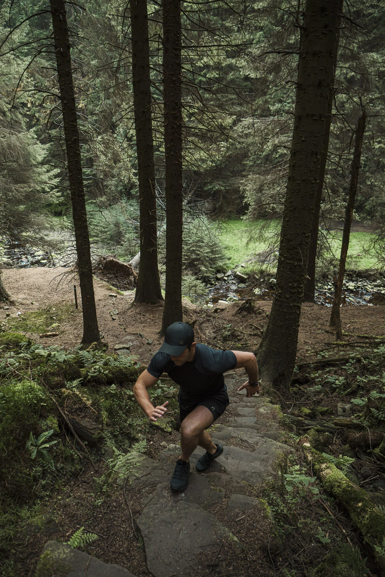 Colter and Roe activewear forest Peak District campaign photography