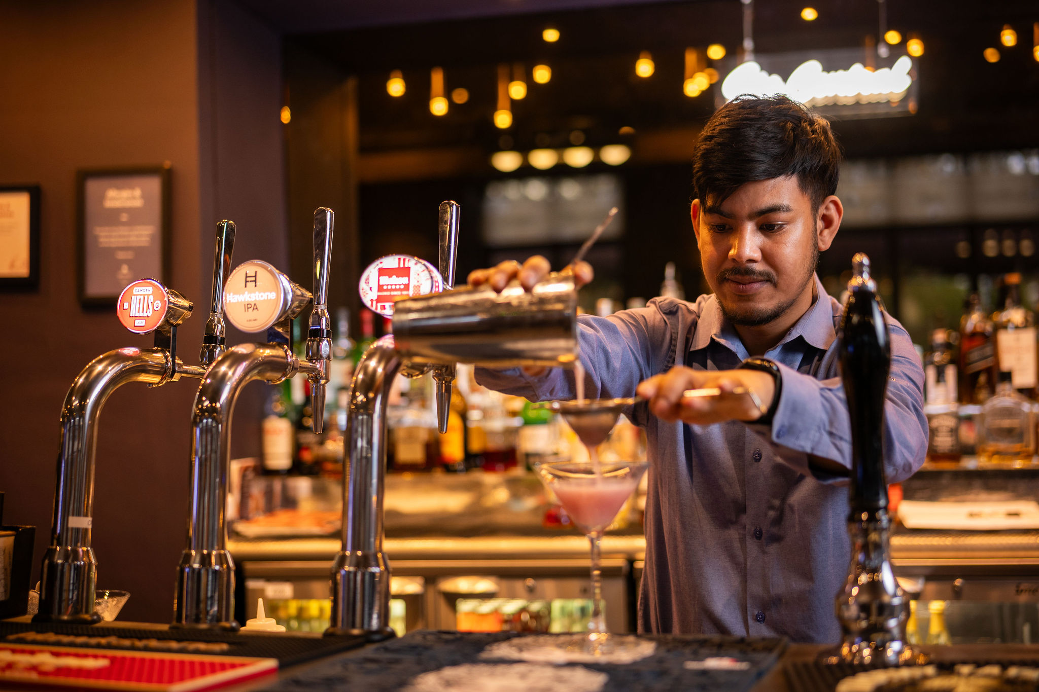 Hotel waiter candid photography London