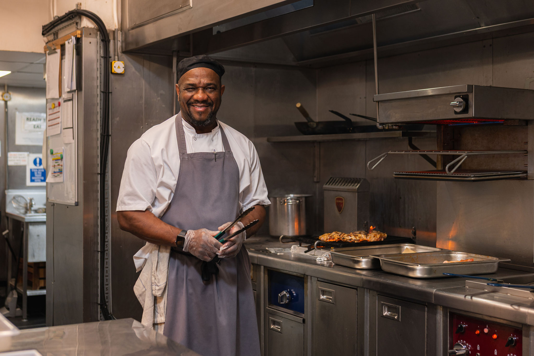 Hotel waiter candid portrait photographer London