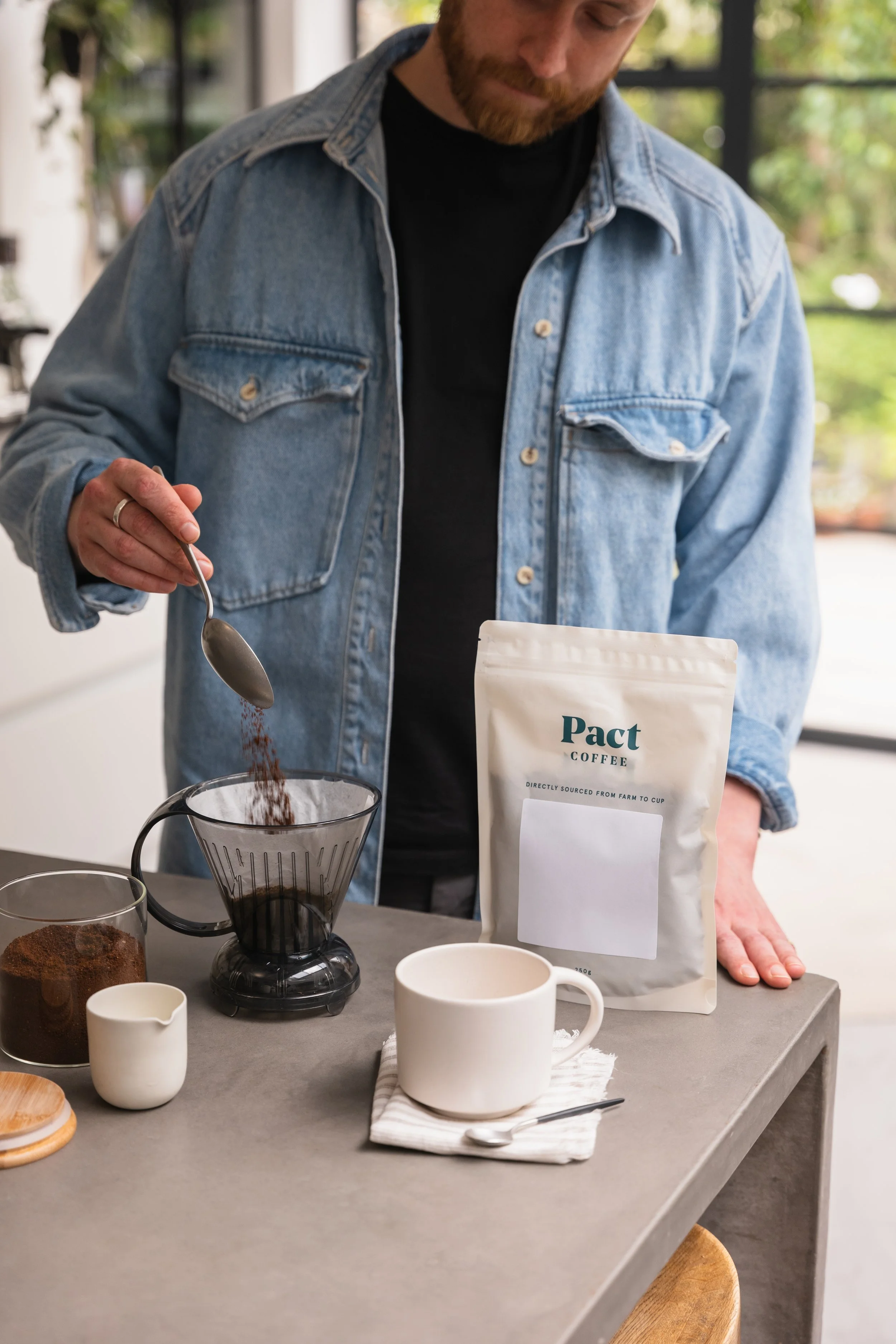 Pact Coffee lifestyle packaging photography