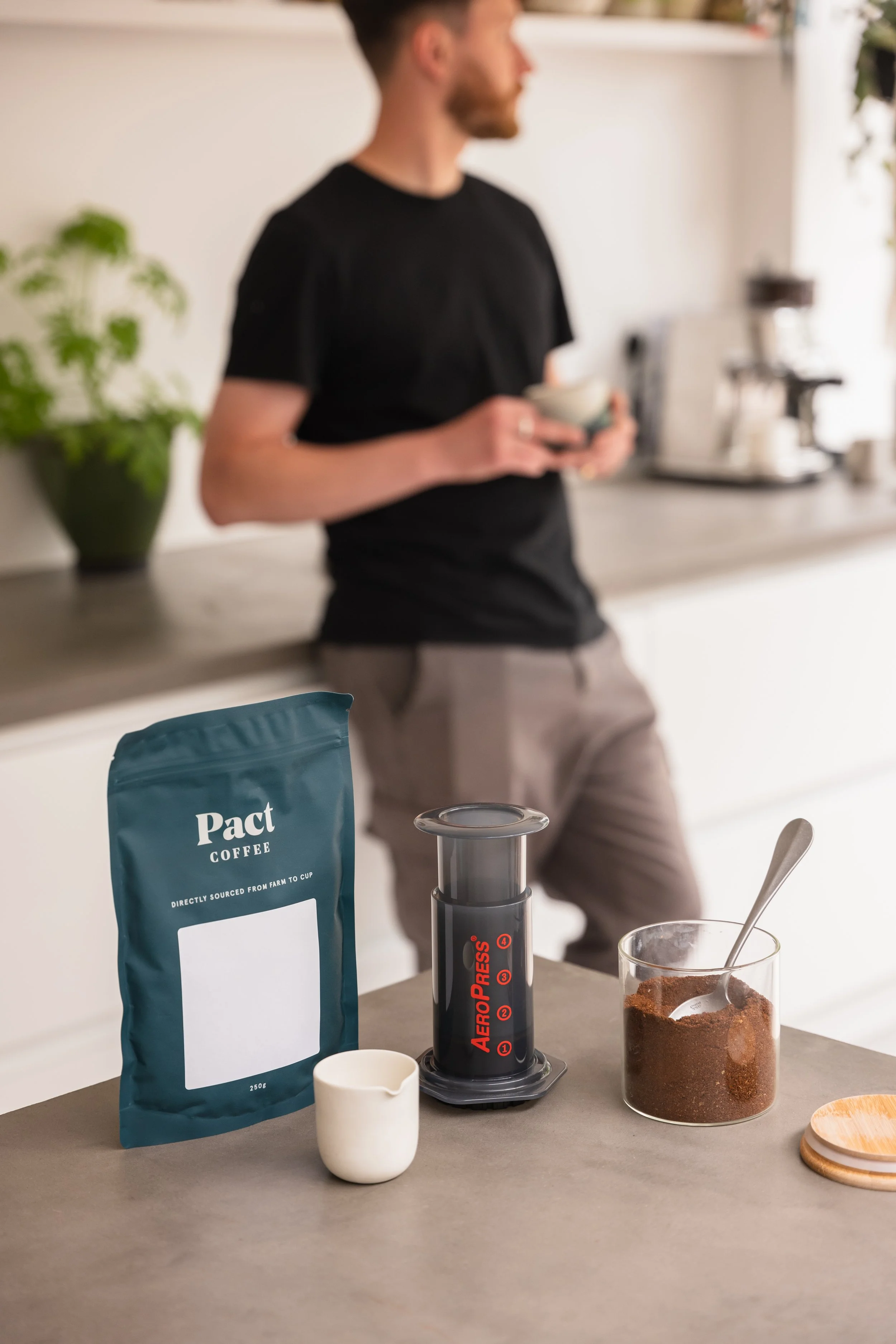 Pact Coffee product and packaging photographer