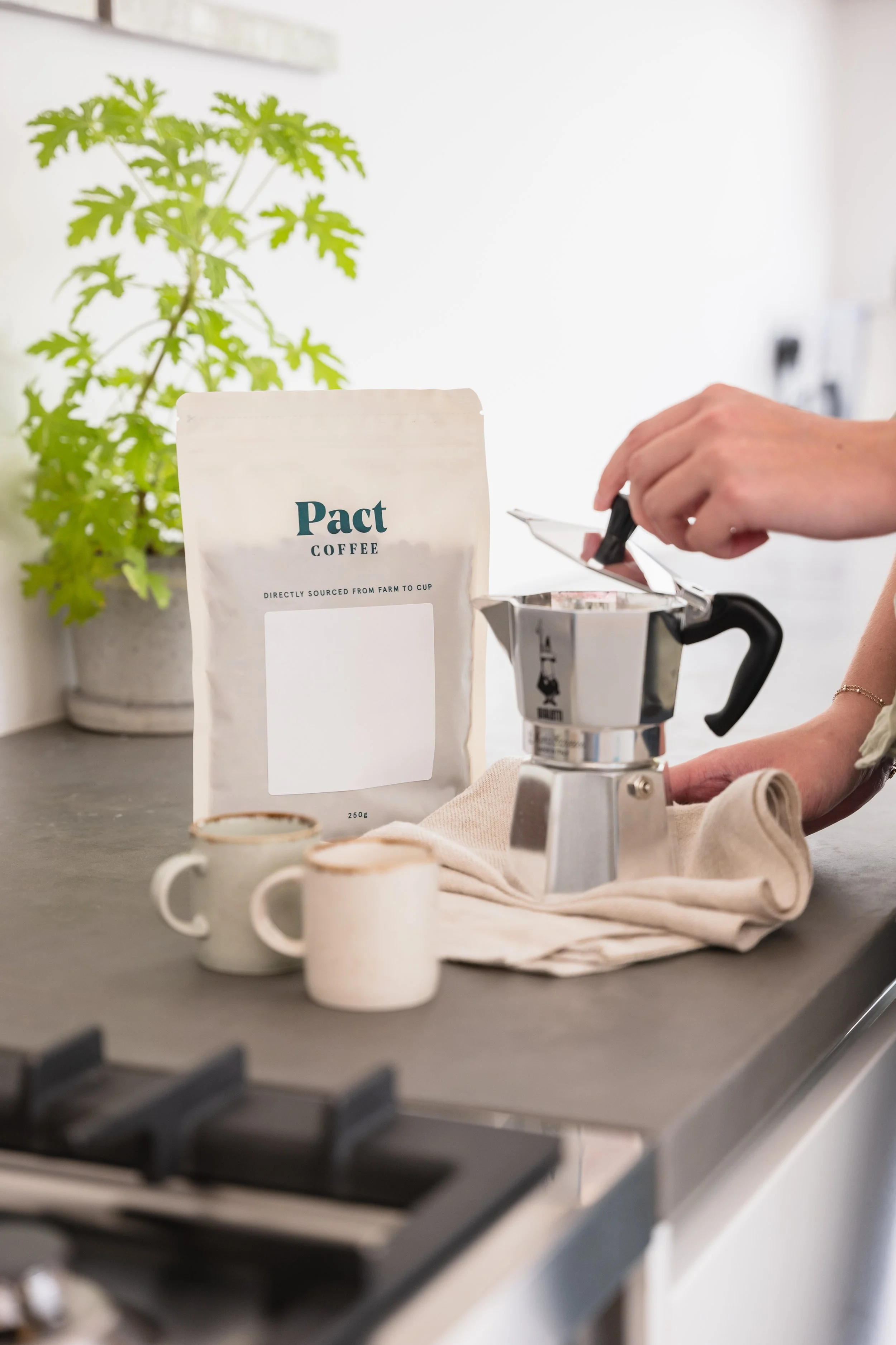 Pact Coffee styled food and drink photography