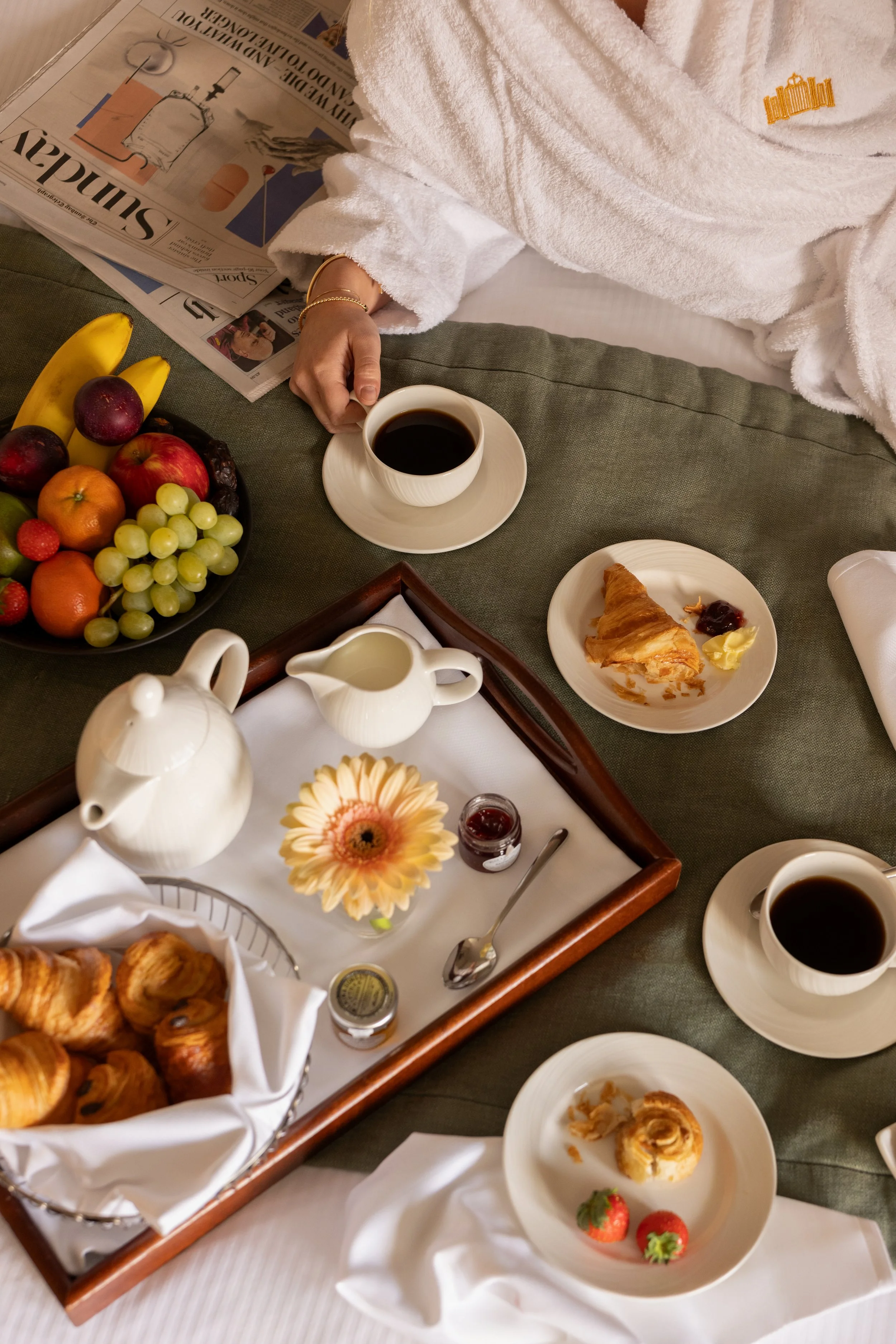 Royal Garden Hotel afternoon tea service photography