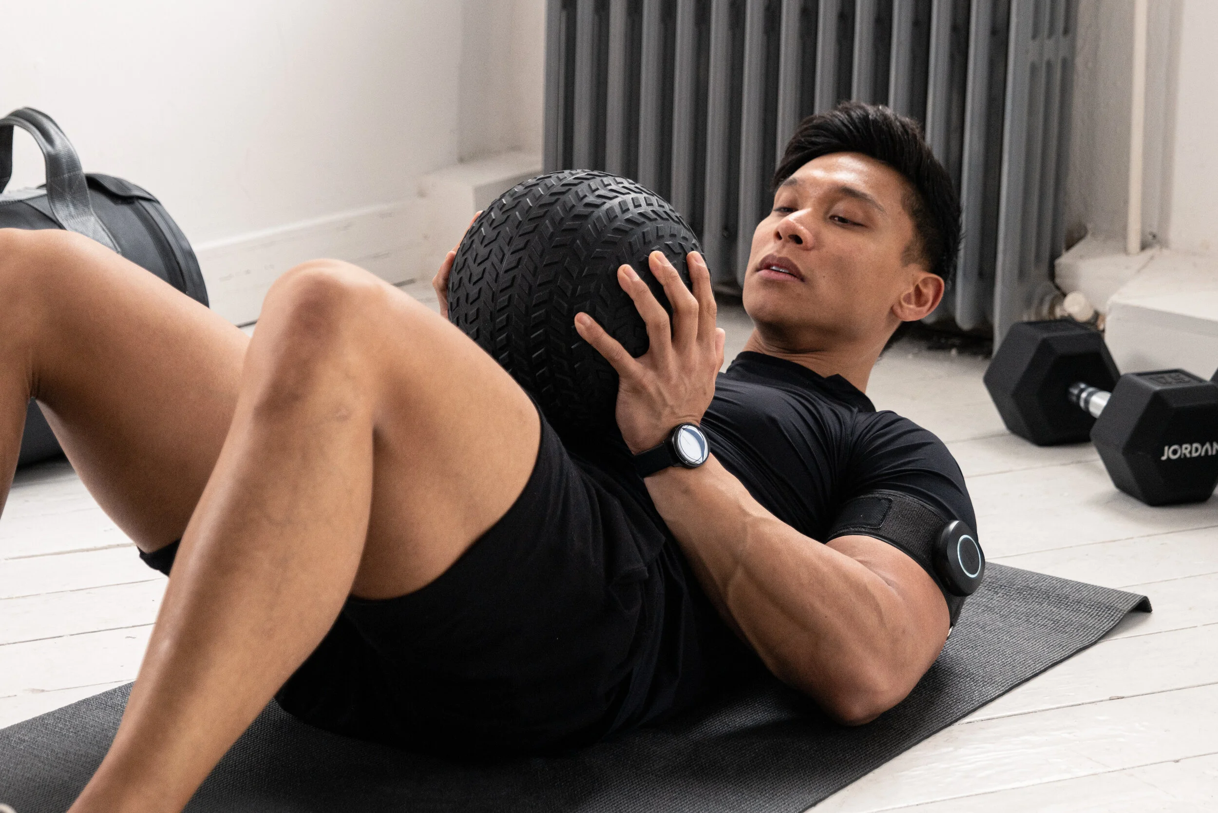 SAGA Fitness BFR training cuffs fitness lifestyle photography