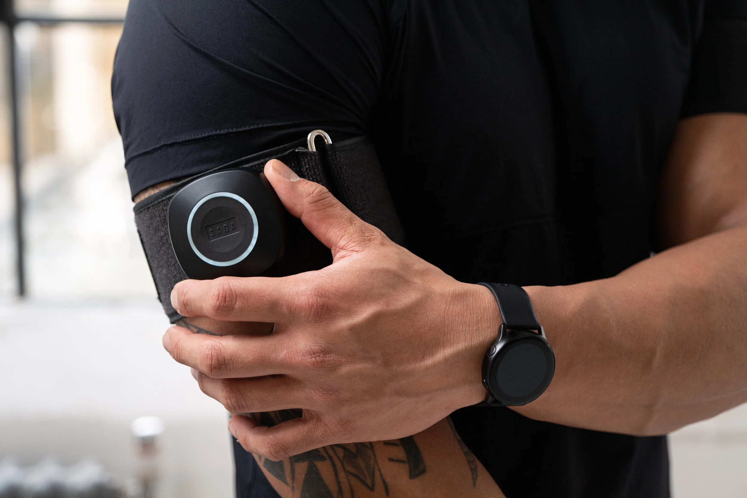 SAGA Fitness BFR cuffs product photography London