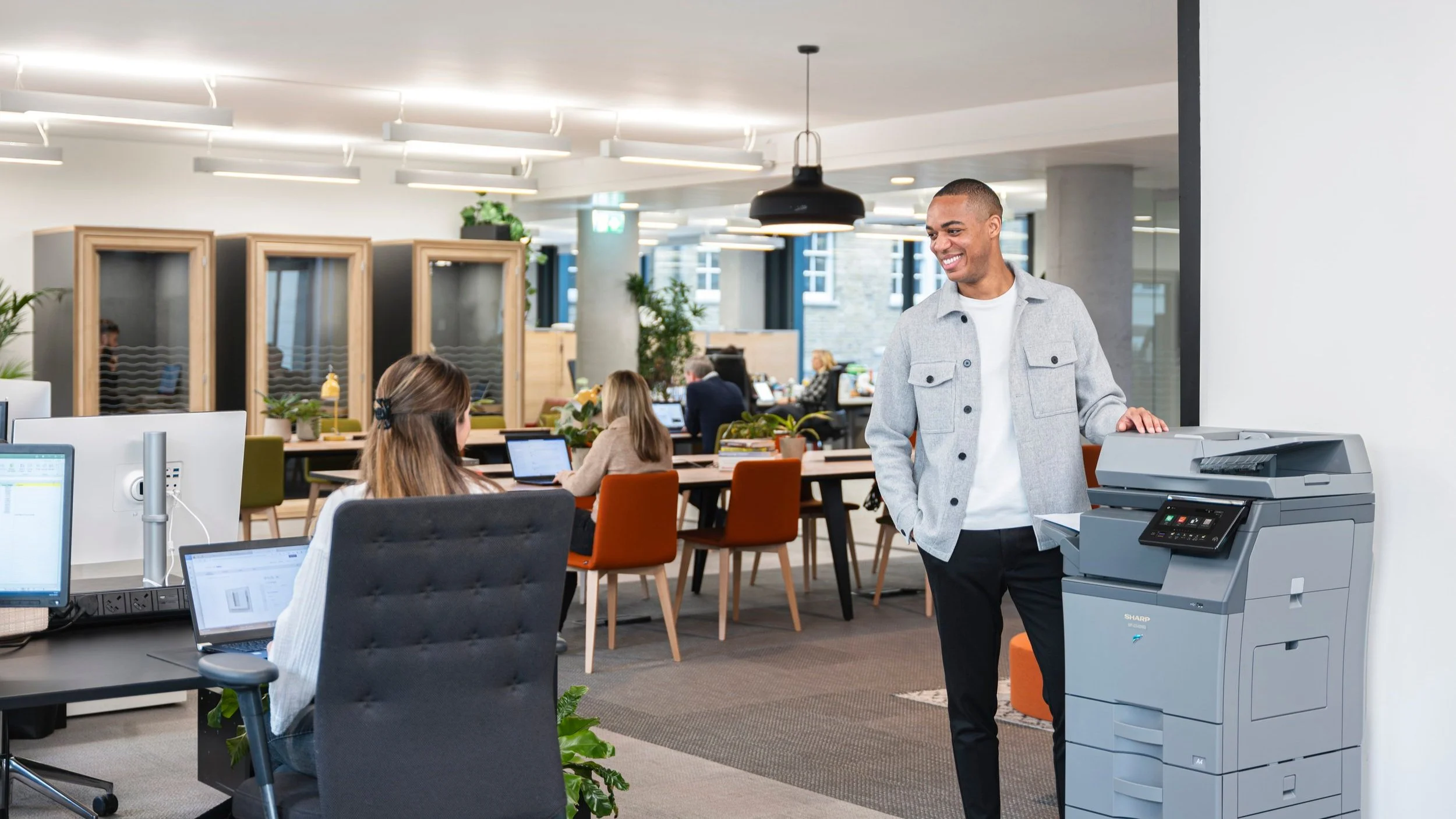 Sharp Electronics office printer range product photography